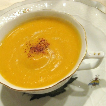 Low fat leek and sweet potato bisque