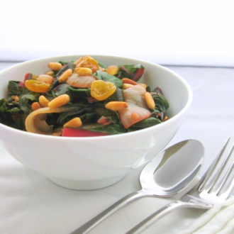 Swiss chard with pine nuts