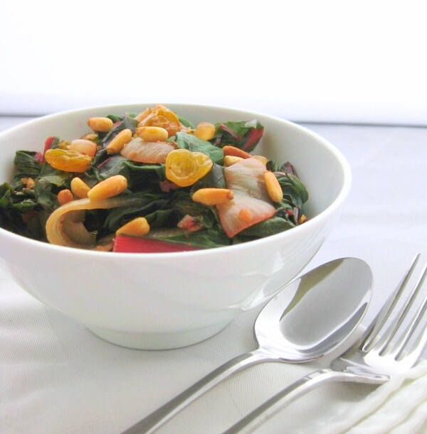 Swiss chard with pine nuts