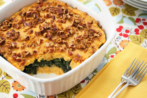 Grits and greens casserole