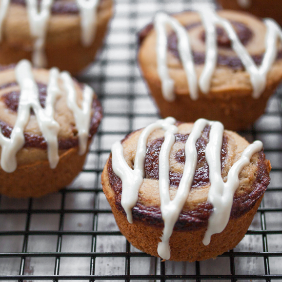 Skinny Cinnamon Roll Muffins (Gluten Free, Vegan, & Under 200 Calories!)